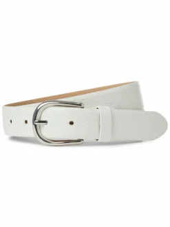 Weinmann Gürtel*Damen Gürtel aus Leder weiß strukturiert