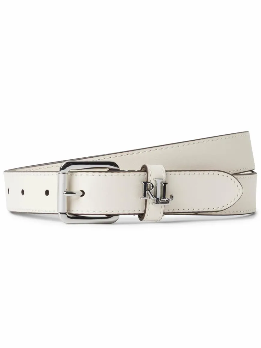 Lauren Ralph Lauren Gürtel*Damen Gürtel aus Leder - CARRYOVER weiß uni