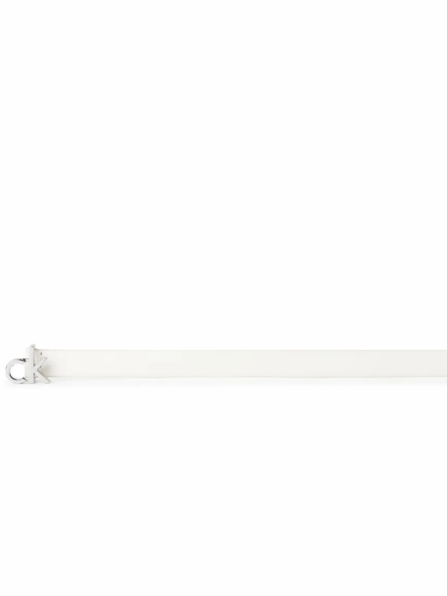 Calvin Klein Gürtel*Damen Gürtel aus Nappaleder - CK Buckle Skinny Belt ecru uni