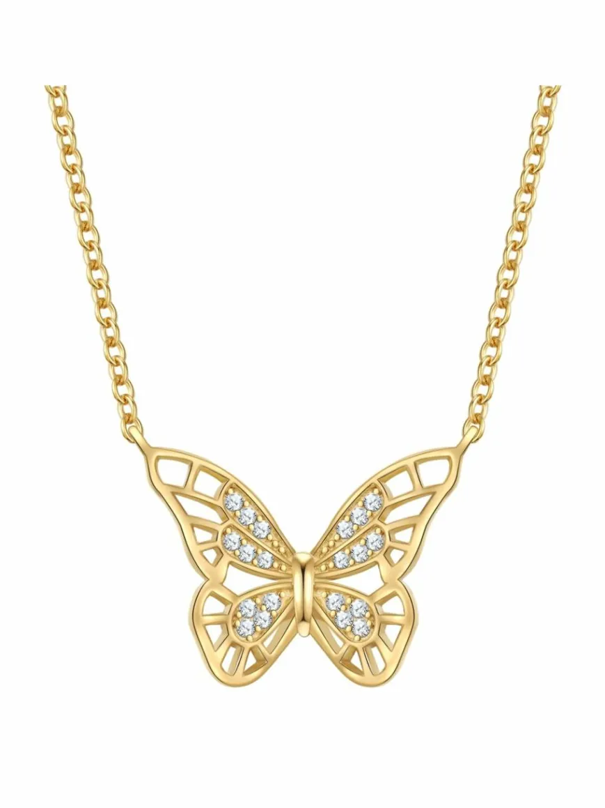 Rafaela Donata Schmuck*Damen Halskette - Schmetterling gold uni