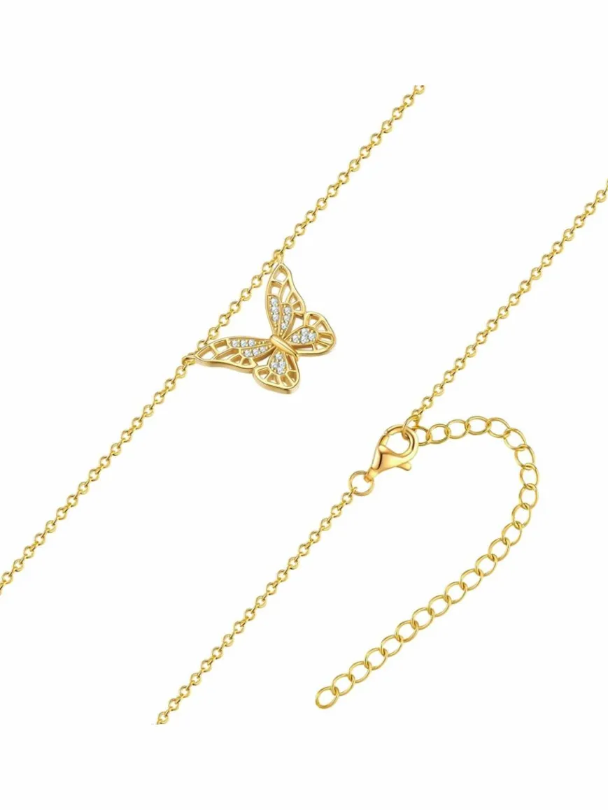 Rafaela Donata Schmuck*Damen Halskette - Schmetterling gold uni