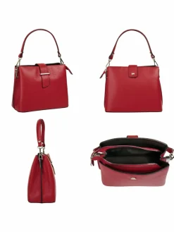 Cluty Taschen & Rucksäcke*Damen Handtasche rot uni