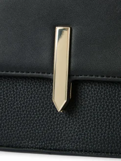 Seidenfelt Taschen & Rucksäcke*Damen Handtasche schwarz gold uni