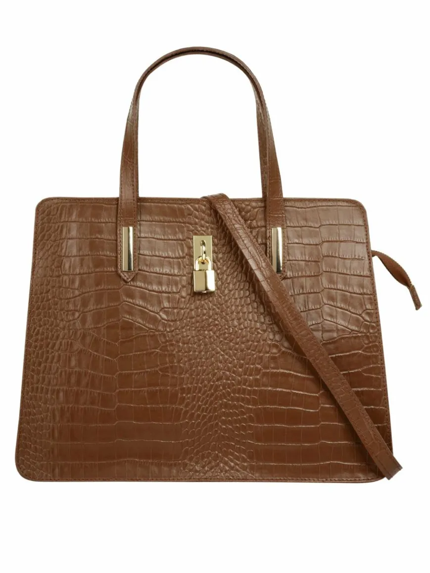 Cluty Taschen & Rucksäcke*Damen Handtasche cognac uni