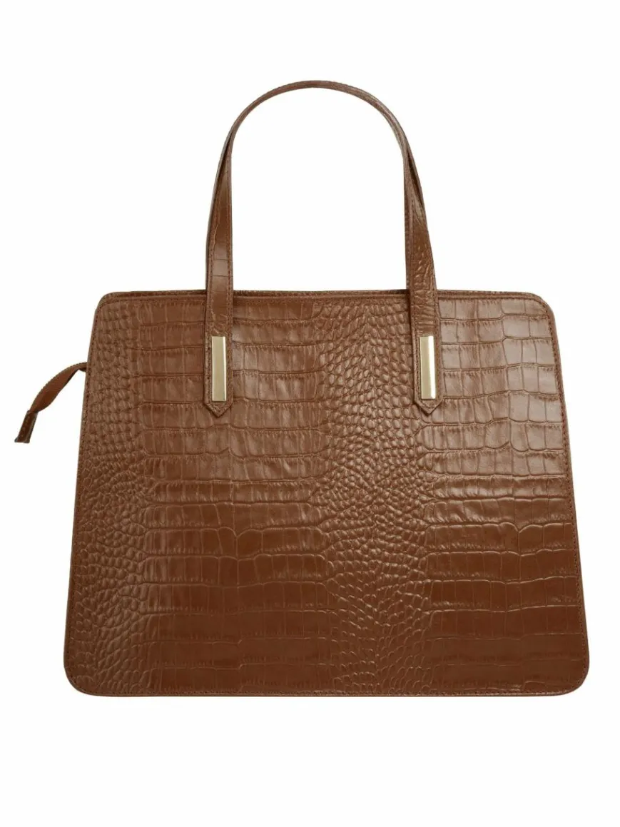 Cluty Taschen & Rucksäcke*Damen Handtasche cognac uni