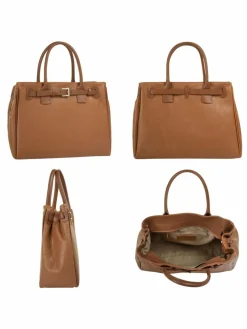 Cluty Taschen & Rucksäcke*Damen Handtasche cognac uni