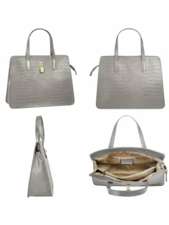 Cluty Taschen & Rucksäcke*Damen Handtasche grau uni