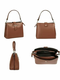 Cluty Taschen & Rucksäcke*Damen Handtasche cognac uni