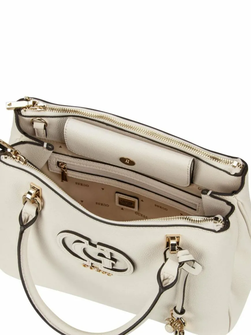 GUESS Taschen & Rucksäcke*Damen Handtasche - Calebra Status SAT weiß uni