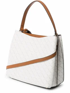 L.Credi Taschen & Rucksäcke*Damen Handtasche - Filiberta weiß cognac gemustert