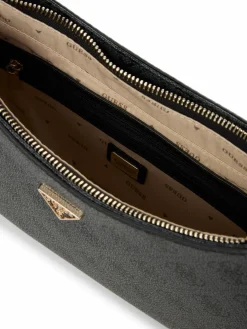 GUESS Taschen & Rucksäcke*Damen Handtasche - Noelle anthrazit schwarz gemustert