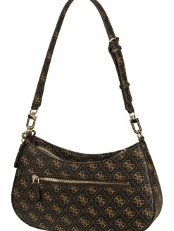 GUESS Taschen & Rucksäcke*Damen Handtasche - Noelle II Top Zip SHB 72180 Logo braun uni