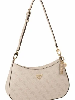 GUESS Taschen & Rucksäcke*Damen Handtasche - Noelle II Top Zip SHB 72180 Logo weiß uni