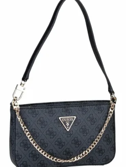 GUESS Taschen & Rucksäcke*Damen Handtasche - Noelle II Mini Top Zip SHB 72720 Logo grau uni