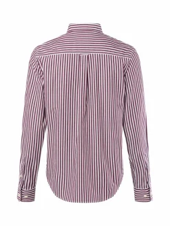 Gant Blusen*Damen Hemdbluse aubergine weiß gestreift