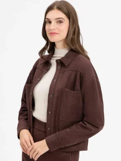 Marie Lund Jacken & Westen|Blusen*Damen Hemdbluse mocca uni