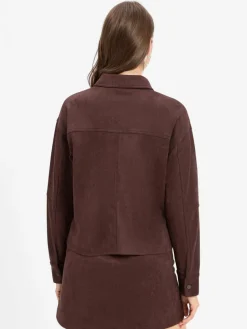 Marie Lund Jacken & Westen|Blusen*Damen Hemdbluse mocca uni