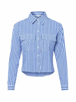 Marie Lund Blusen*Damen Hemdbluse royal weiß gestreift