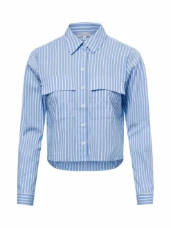 Marie Lund Blusen*Damen Hemdbluse hellblau weiß gestreift