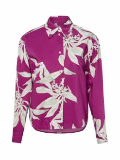 Marc O'Polo Blusen*Damen Hemdbluse himbeer lind bedruckt