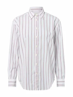 Gant Blusen*Damen Hemdbluse weiß braun gestreift