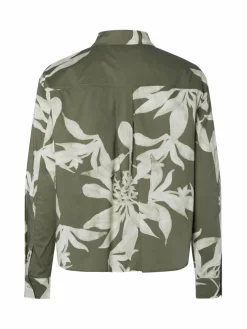 Marc O'Polo Blusen*Damen Hemdbluse oliv bedruckt