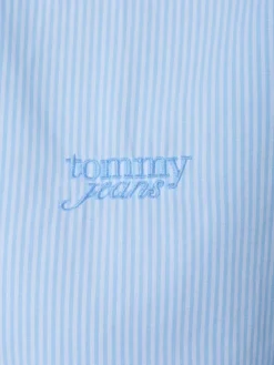 Tommy Jeans Blusen*Damen Hemdbluse hellblau weiß gestreift