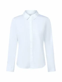 comma Blusen*Damen Hemdbluse weiß uni