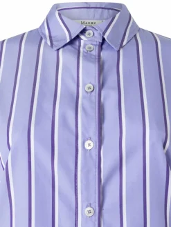 MAERZ Blusen*Damen Hemdbluse flieder weiß gestreift