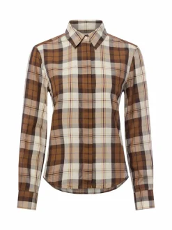 Marc O'Polo Blusen*Damen Hemdbluse braun beige kariert