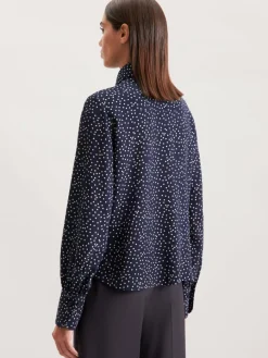 Seidensticker Blusen*Damen Hemdbluse - Druck blau bedruckt