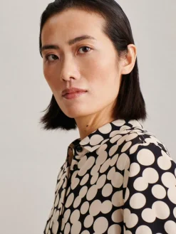 Seidensticker Blusen*Damen Hemdbluse - Druck schwarz bedruckt