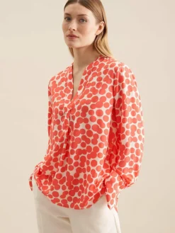 Seidensticker Blusen*Damen Hemdbluse - Druck orange bedruckt