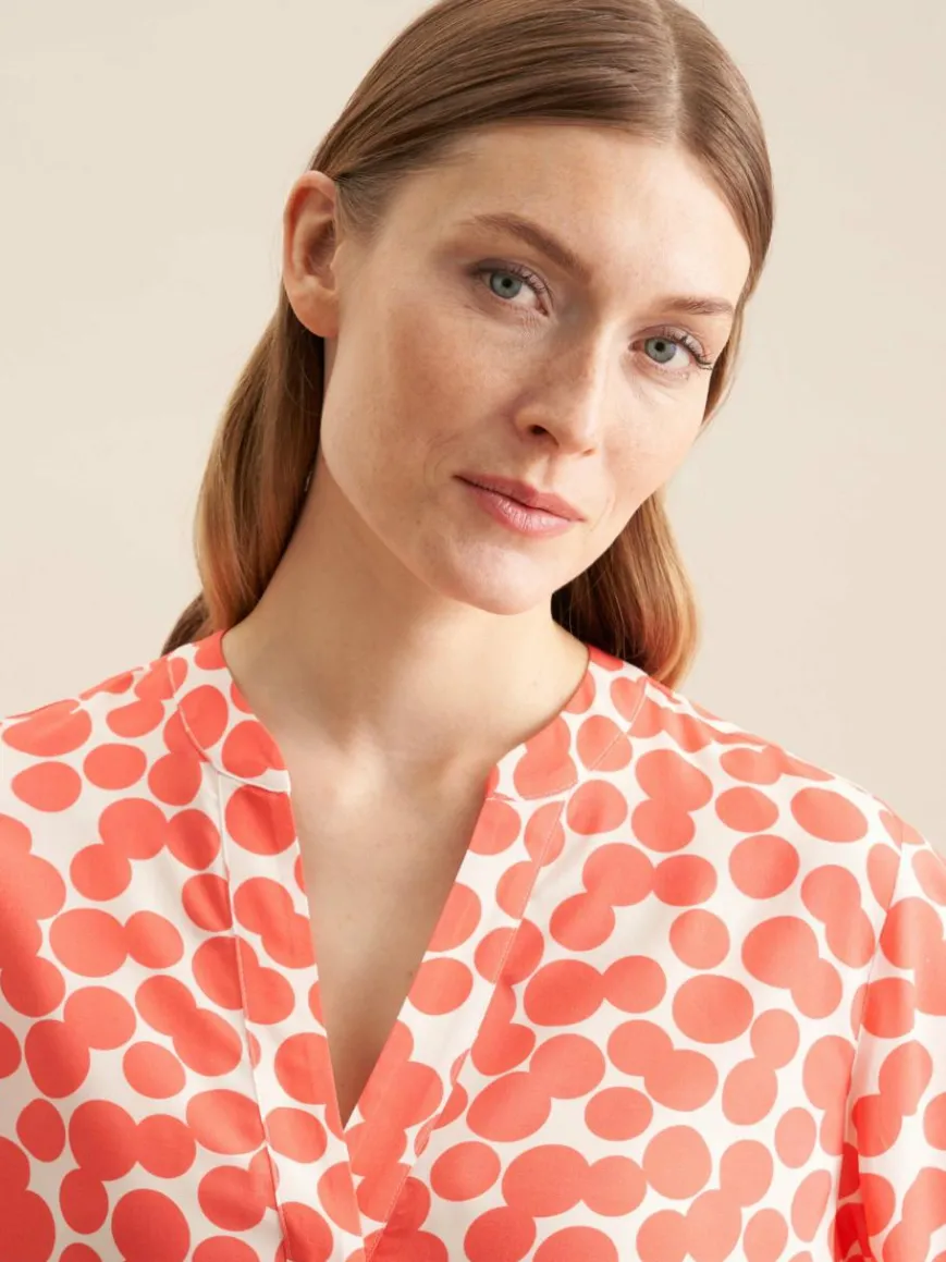 Seidensticker Blusen*Damen Hemdbluse - Druck orange bedruckt