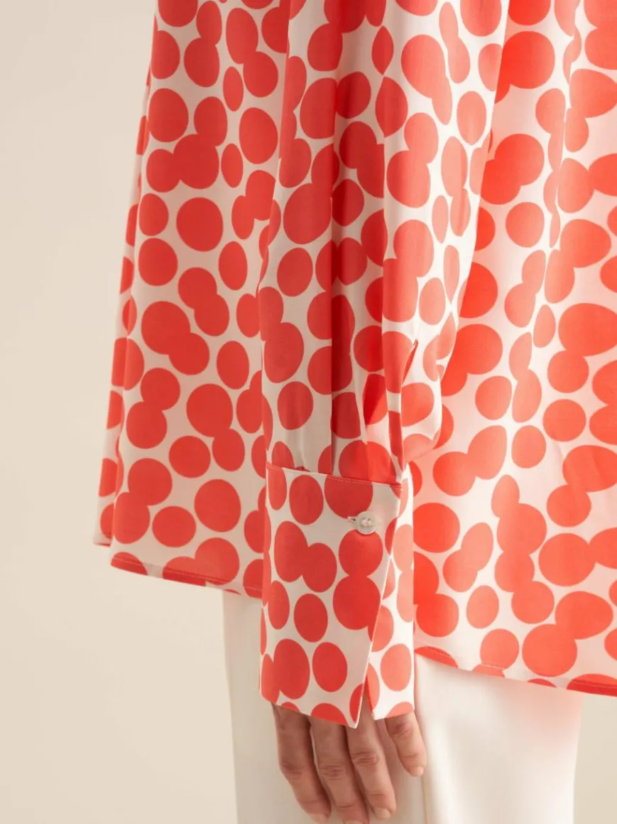 Seidensticker Blusen*Damen Hemdbluse - Druck orange bedruckt