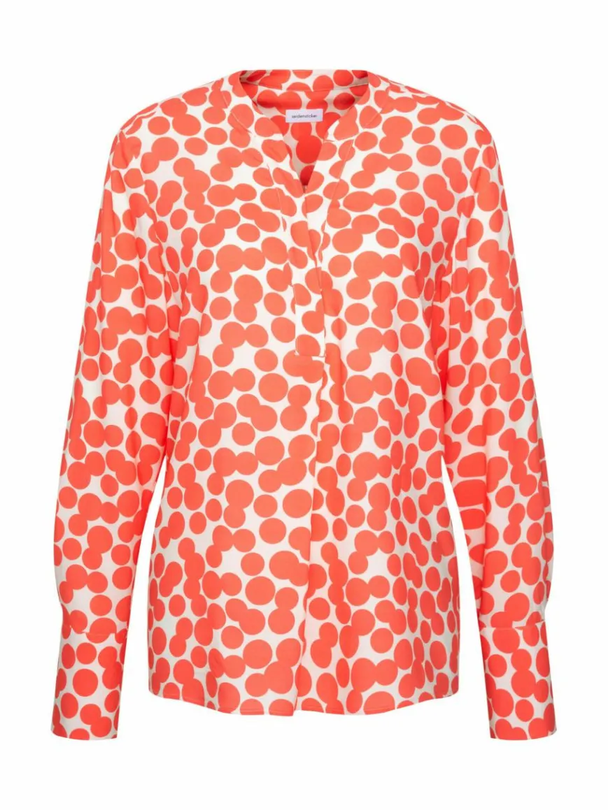 Seidensticker Blusen*Damen Hemdbluse - Druck orange bedruckt