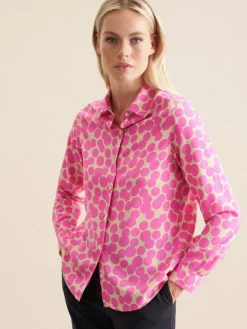Seidensticker Blusen*Damen Hemdbluse - Druck pink bedruckt