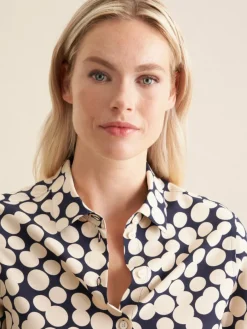 Seidensticker Blusen*Damen Hemdbluse - Druck blau bedruckt