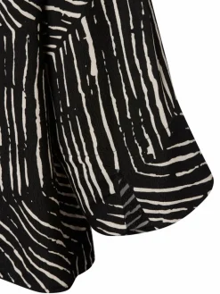 Opus Blusen*Damen Hemdbluse - Fiana Palm Leaves schwarz beige gemustert