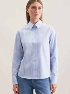 Seidensticker Blusen*Damen Hemdbluse - Gestreift blau gestreift