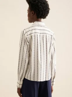 Seidensticker Blusen*Damen Hemdbluse - Kettenprint ecru gemustert