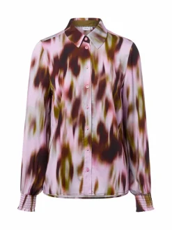Nümph Blusen*Damen Hemdbluse - NULilith rosa lila gemustert