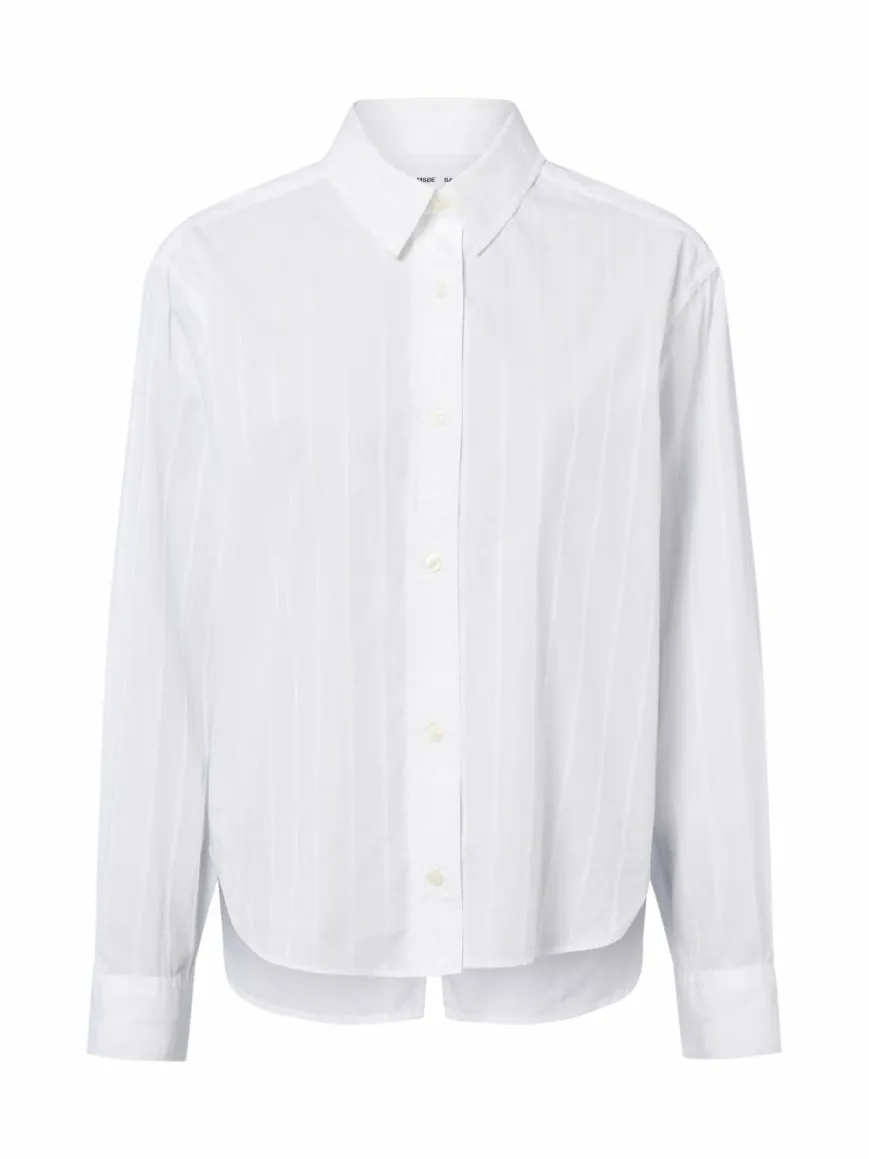 Samsøe Samsøe Blusen*Damen Hemdbluse - Saatrani weiß gestreift