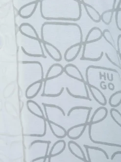 HUGO Blusen*Damen Hemdbluse - The Oversize Shirt ecru gemustert