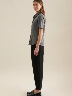 Seidensticker Blusen*Damen Hemdbluse - Uni grau uni