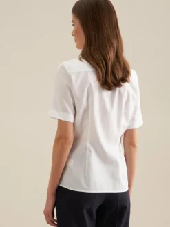 Seidensticker Blusen*Damen Hemdbluse - Uni weiß uni