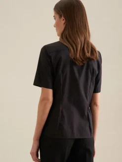 Seidensticker Blusen*Damen Hemdbluse - Uni schwarz uni