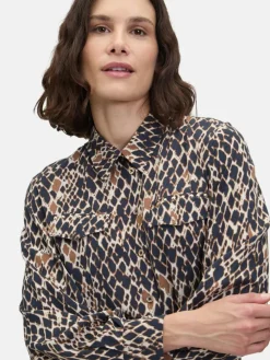 Betty Barclay Kleider*Damen Hemdblusenkleid marine mehrfarbig gemustert