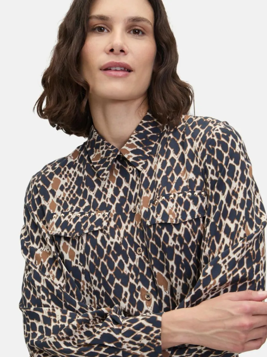 Betty Barclay Kleider*Damen Hemdblusenkleid marine mehrfarbig gemustert