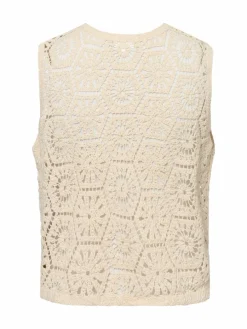 s.Oliver Jacken & Westen*Damen Häkelweste sand strukturiert